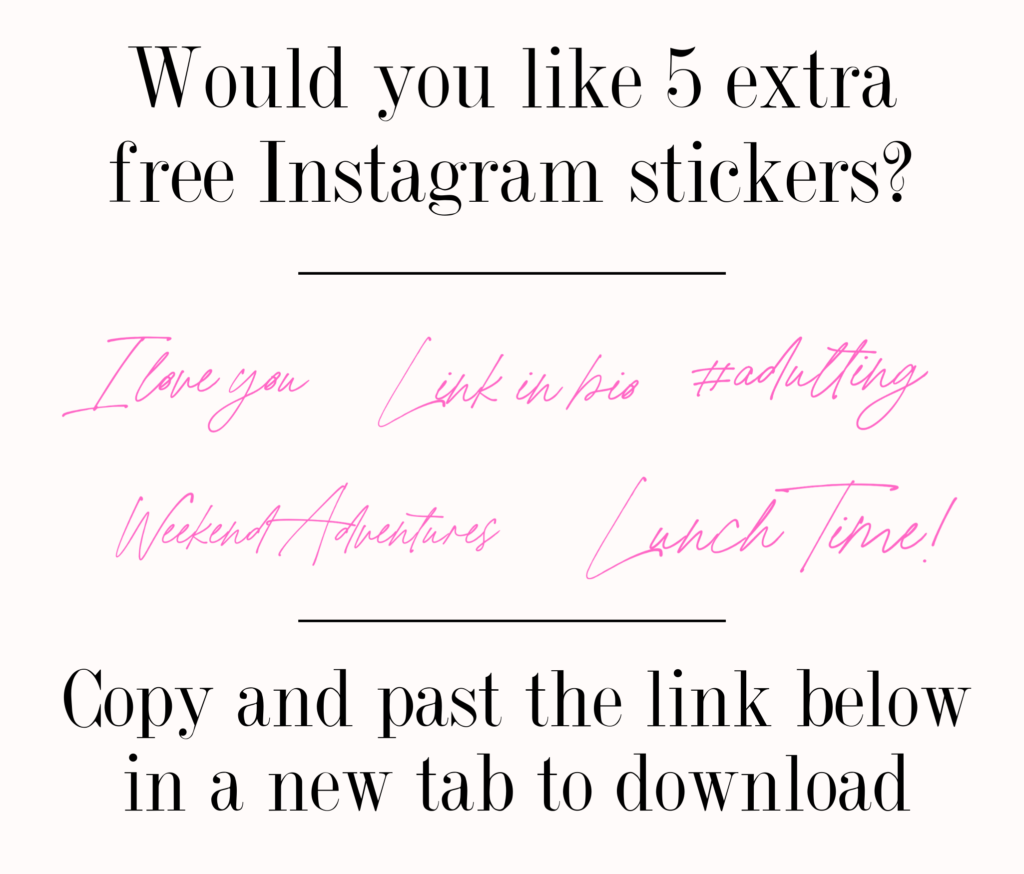 Get 5 free Instagram story stickers
