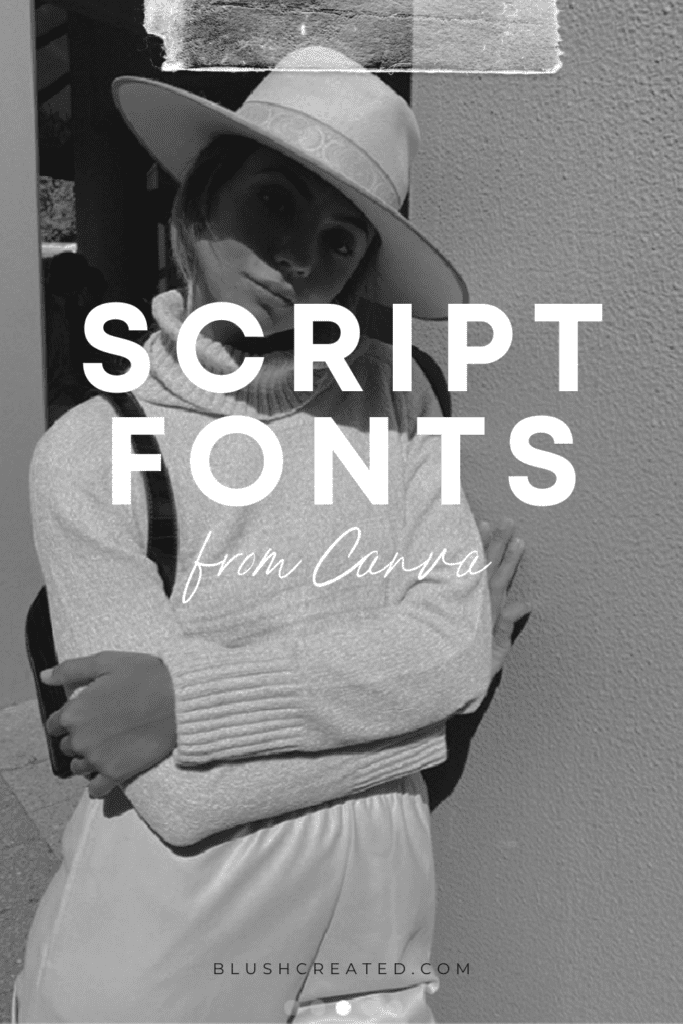 Script fonts from Canva