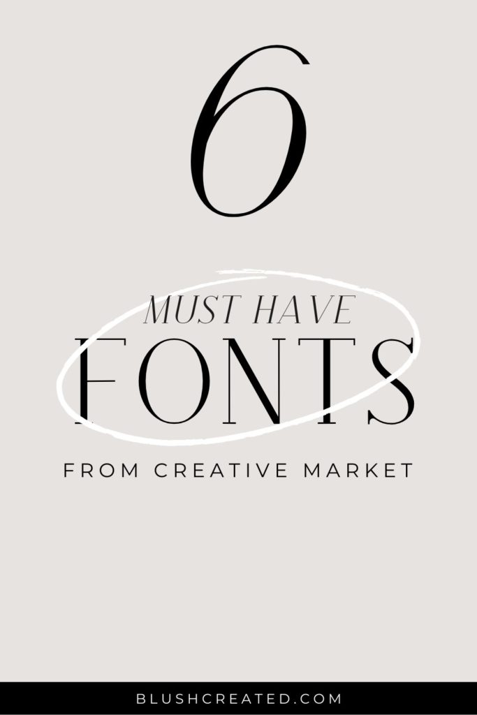 6 Trendy Fonts from Creative Market