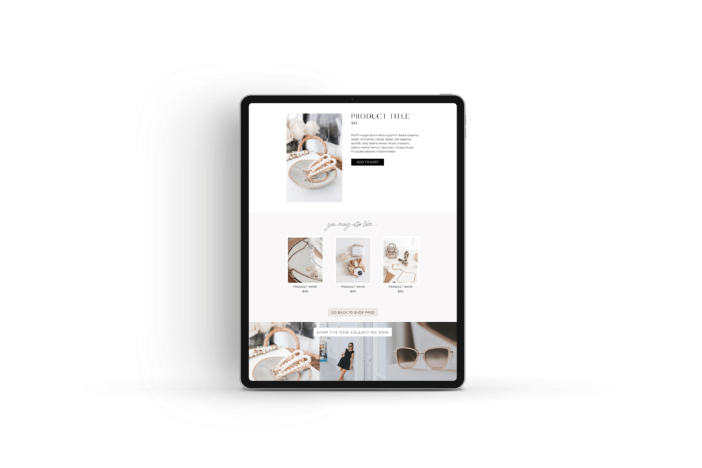 Showit add-on shop template