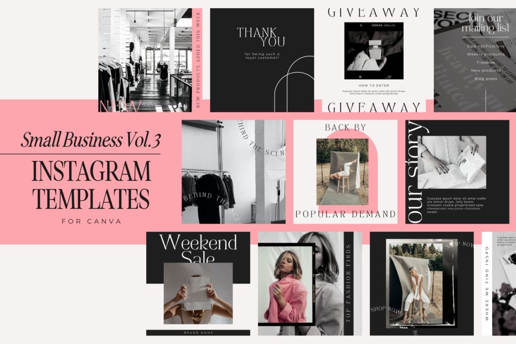 Instagram templates for small businesses vol.3