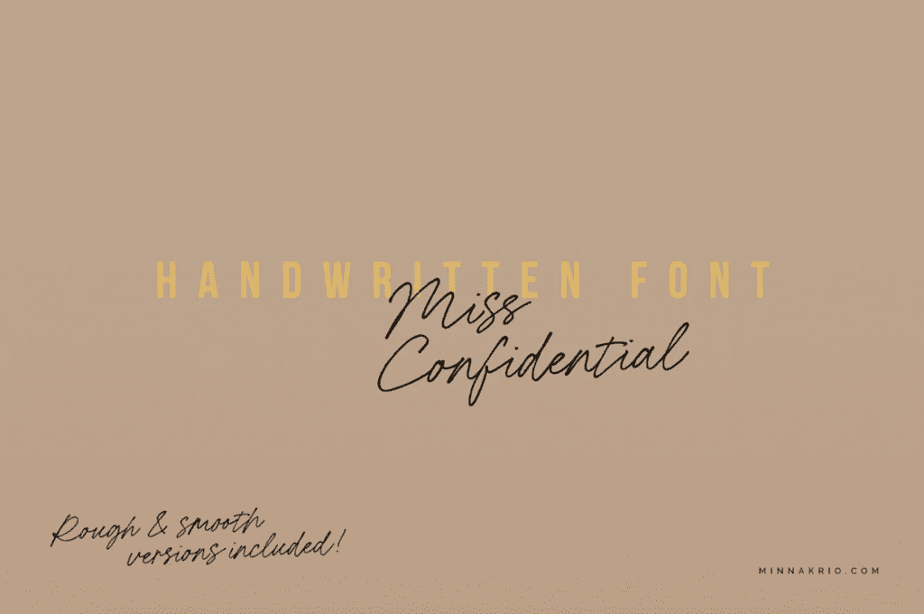 Favorite Fonts of 2022, Miss Confidential by Minna Kaario