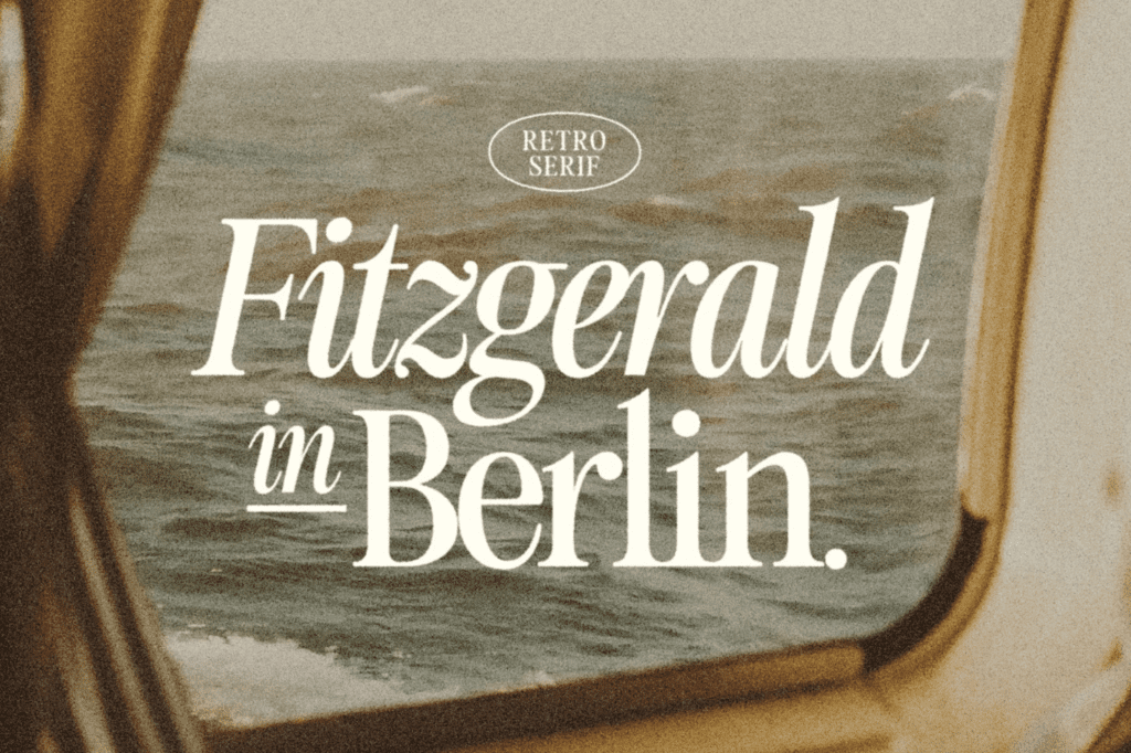 Favorite Fonts of 2022, Fitzgerald by Harmonais Visual