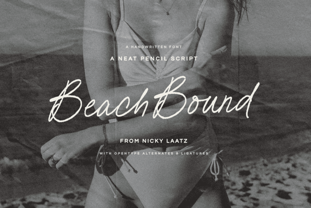 Favorite Fonts of 2022, Beach Bound by Nicky Laatz