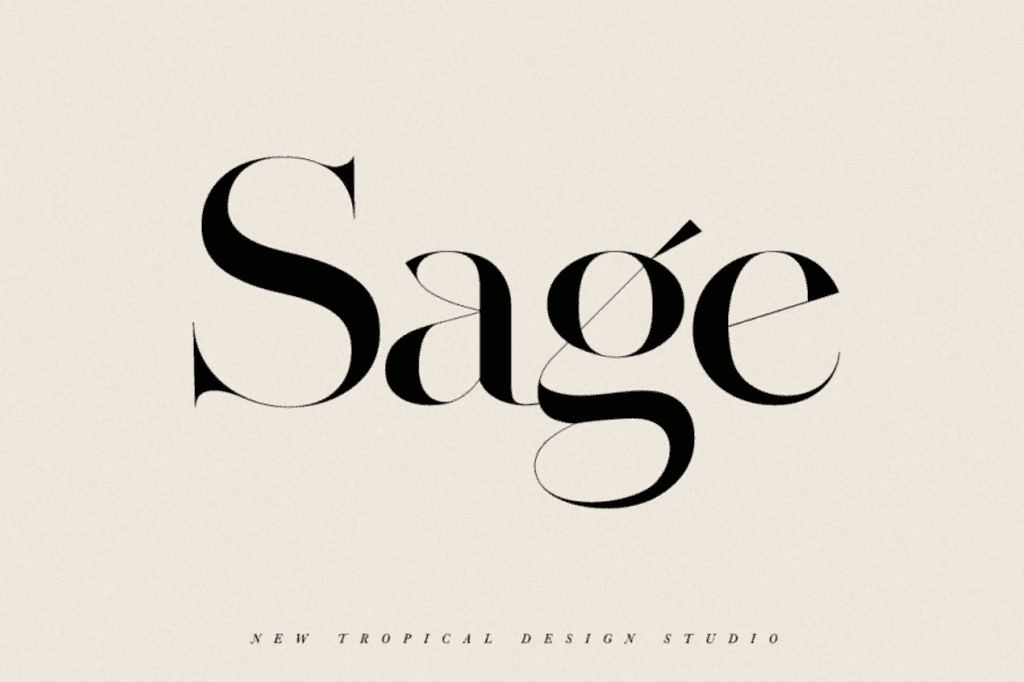 Favorite Fonts of 2022, Sage by Tropical Type
