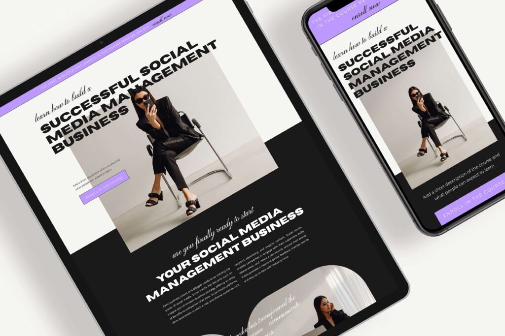 Showit sales page template