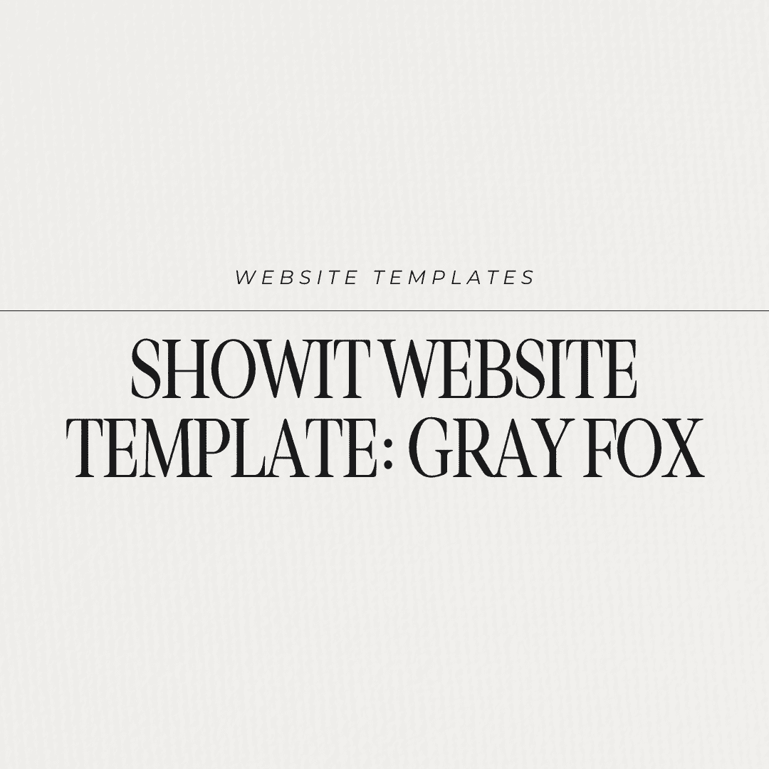 Gray Fox Showit website template for small ecommerce businesses