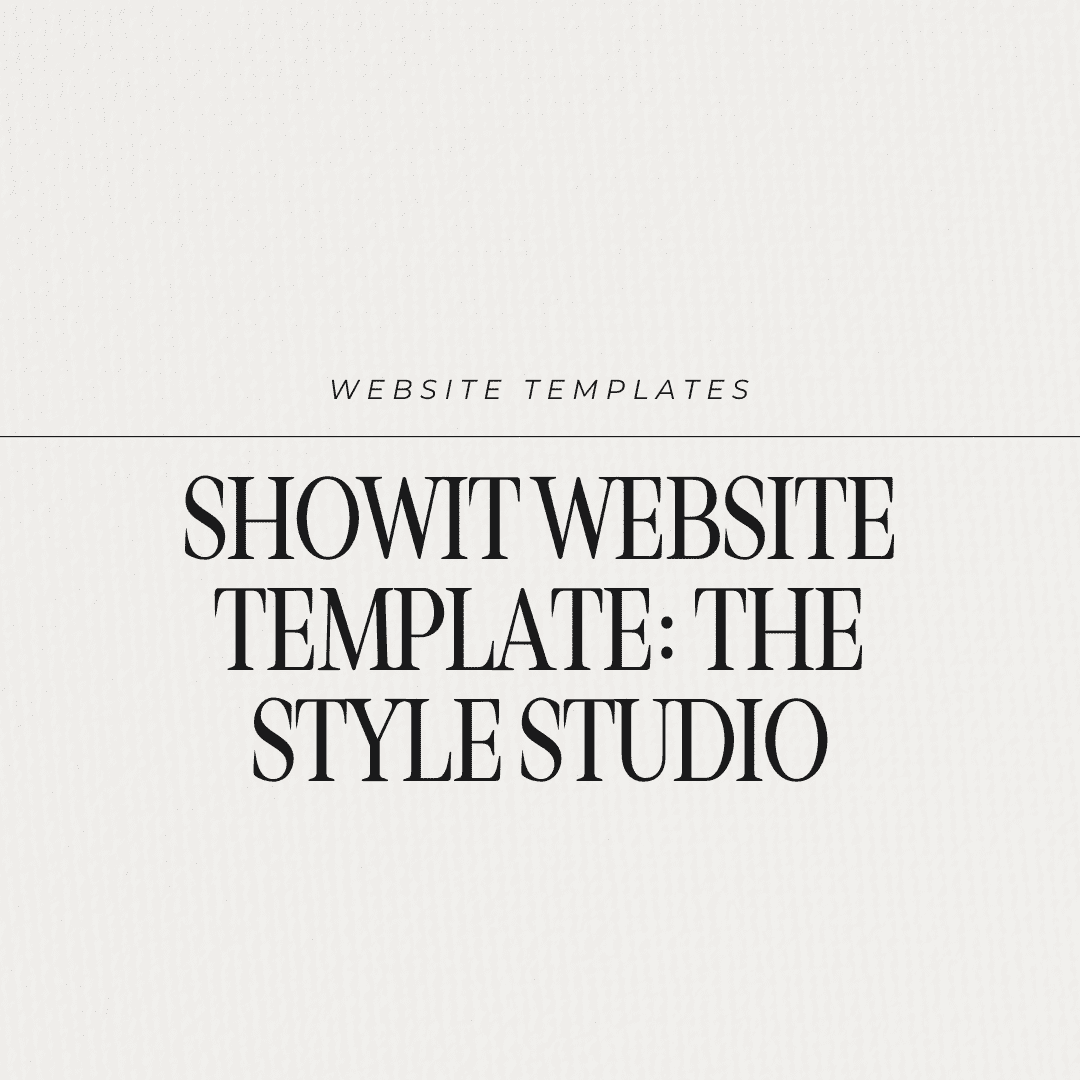 The Style Studio Showit website template for fashion bloggers and travel bloggers