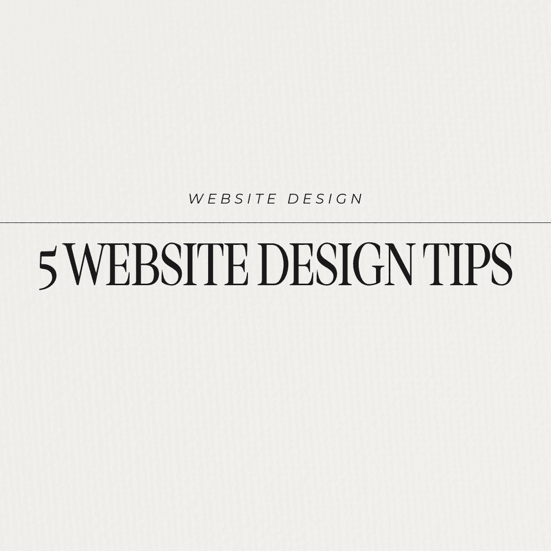 5 website design tips