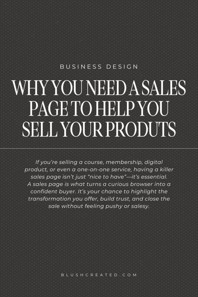 Selling Digital Products with a Sales Page