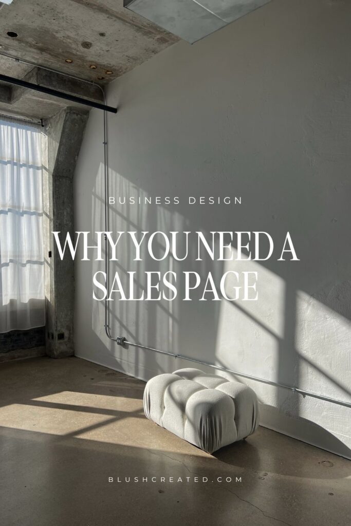 Why You Need a Sales Page